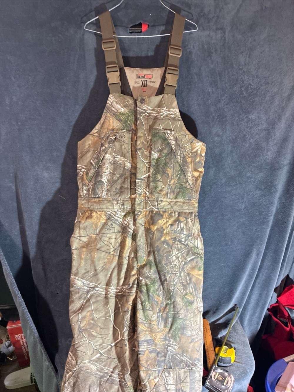 RedHead Silent Hide Realtree-Style Camo Men's Bib Overalls - Brown/Green